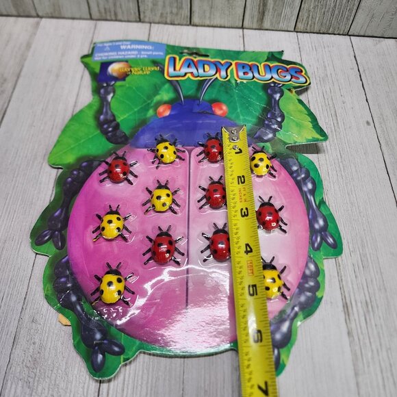 Vintage TM Ladybugs 12 Pieces Wonder World of Nature Yellow and Red - Picture 5 of 5